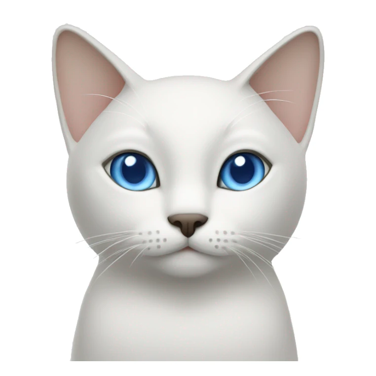 White Siam cat with blue eyes  sticker