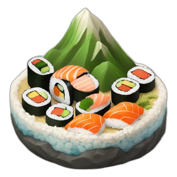 Sushi mountain sticker