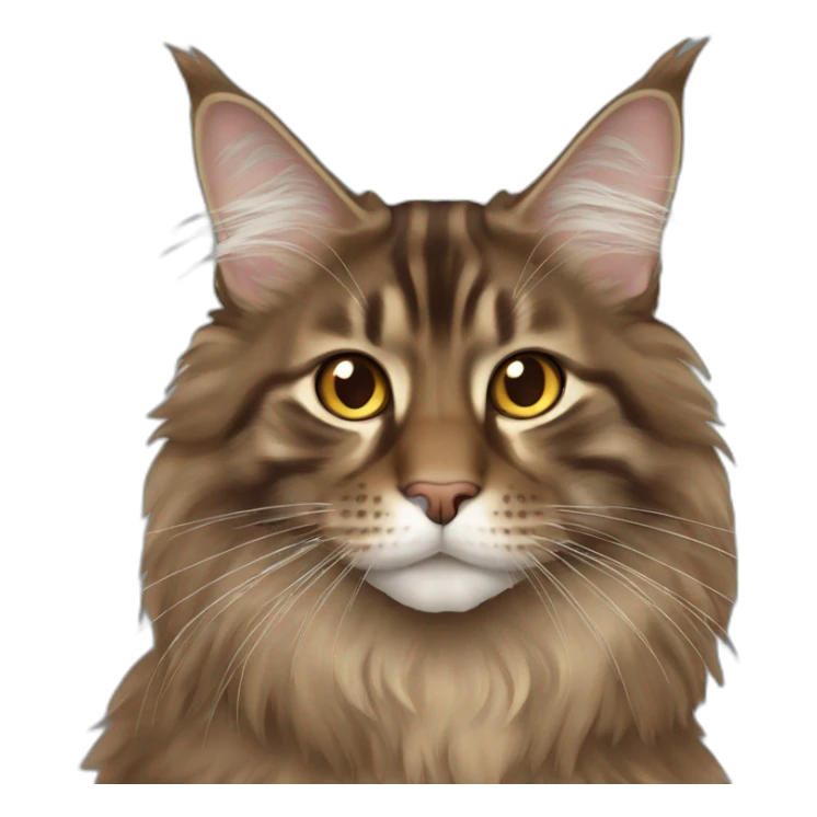 Brown Maine coon sticker