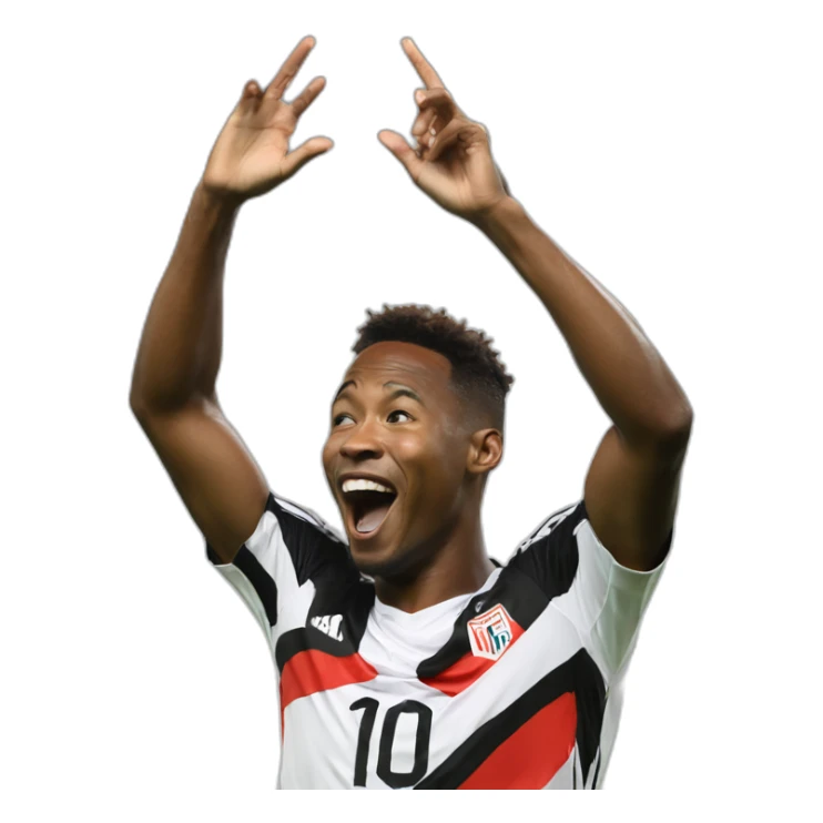 celebration goal two hands up stay right sticker