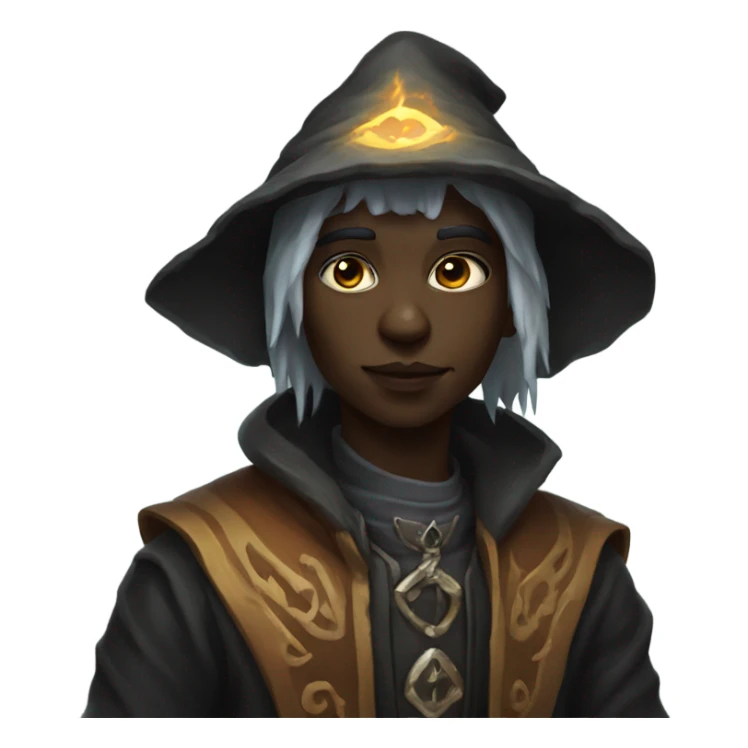 outdoor portrait of young necromancer sticker