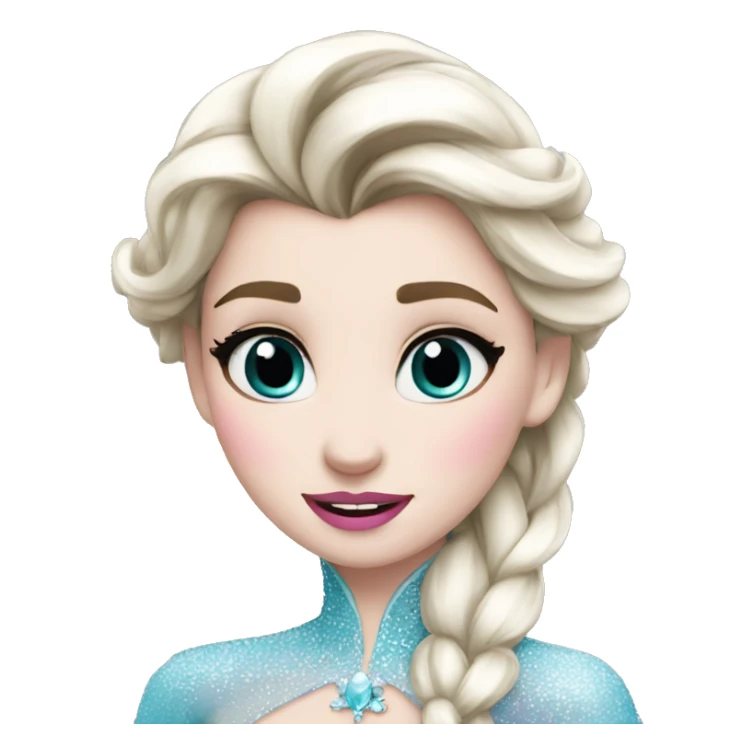 elsa frozen with pink lips sticker