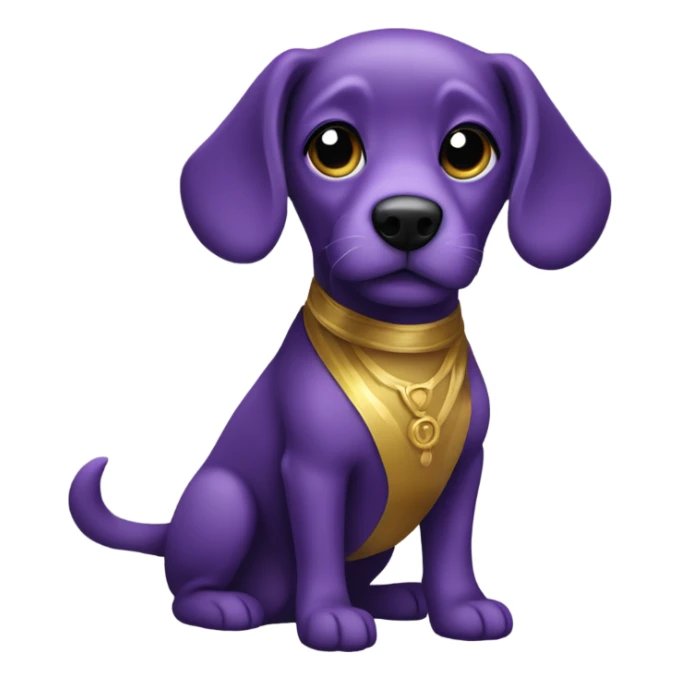Dog that’s purple n gold sticker