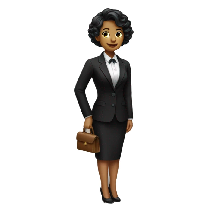 dapper women in black suit sticker
