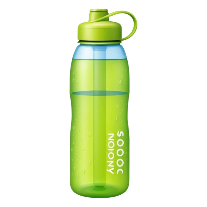 Lime green sports water bottle  sticker