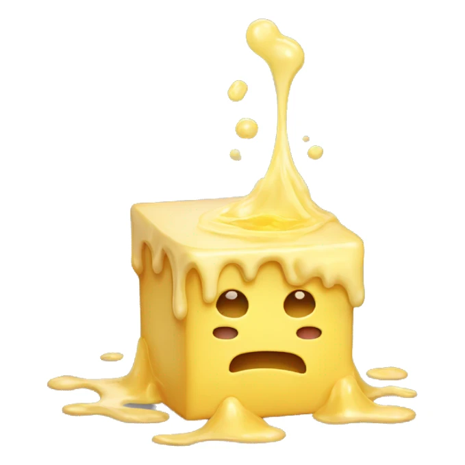 melting cube of butter sticker