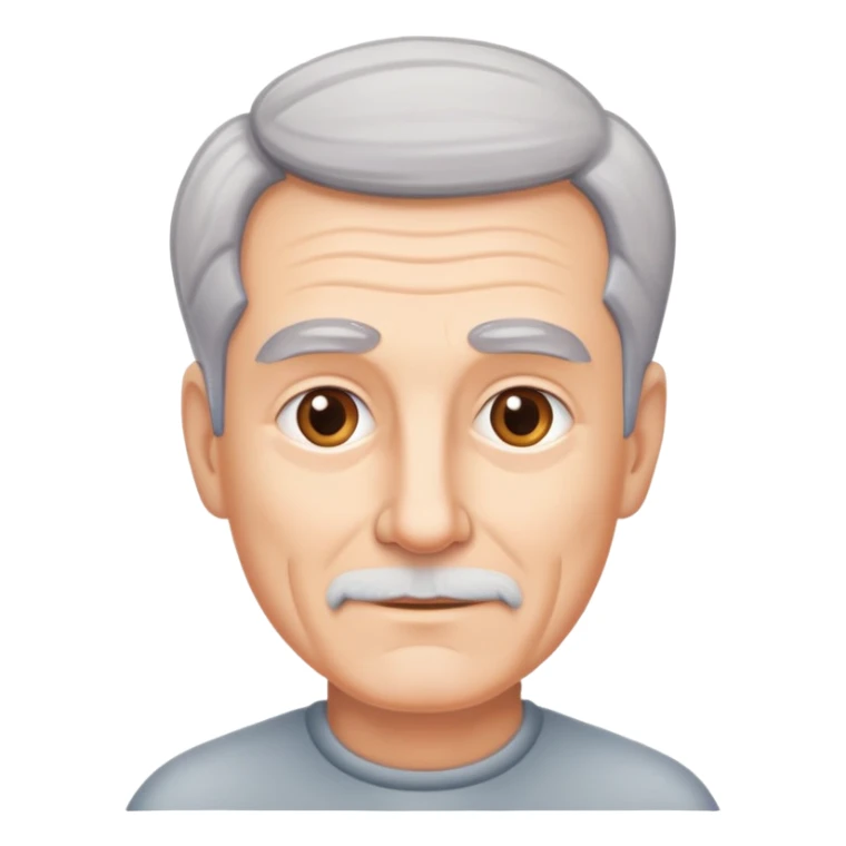 67 year old clean shaven white man with graying hair sticker