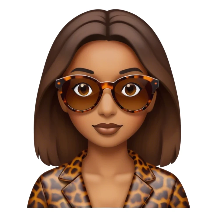 Brown sun glasses women’s tortoise shell sticker