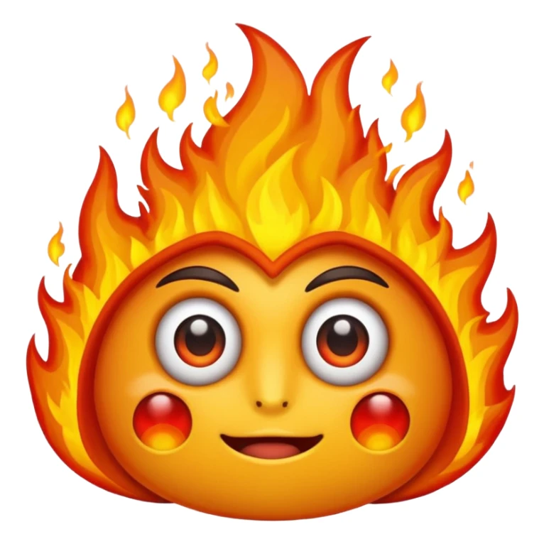 Calabera con fuego en los ojos sticker
