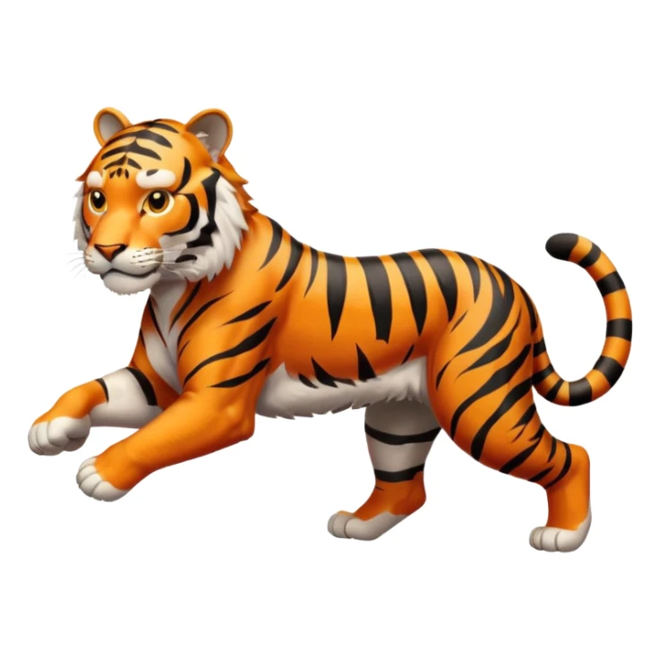 High resolution of a runnig tigar sticker