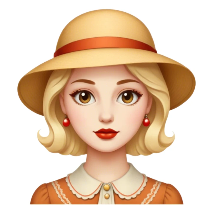  women , vintage, retro, aesthetic  sticker