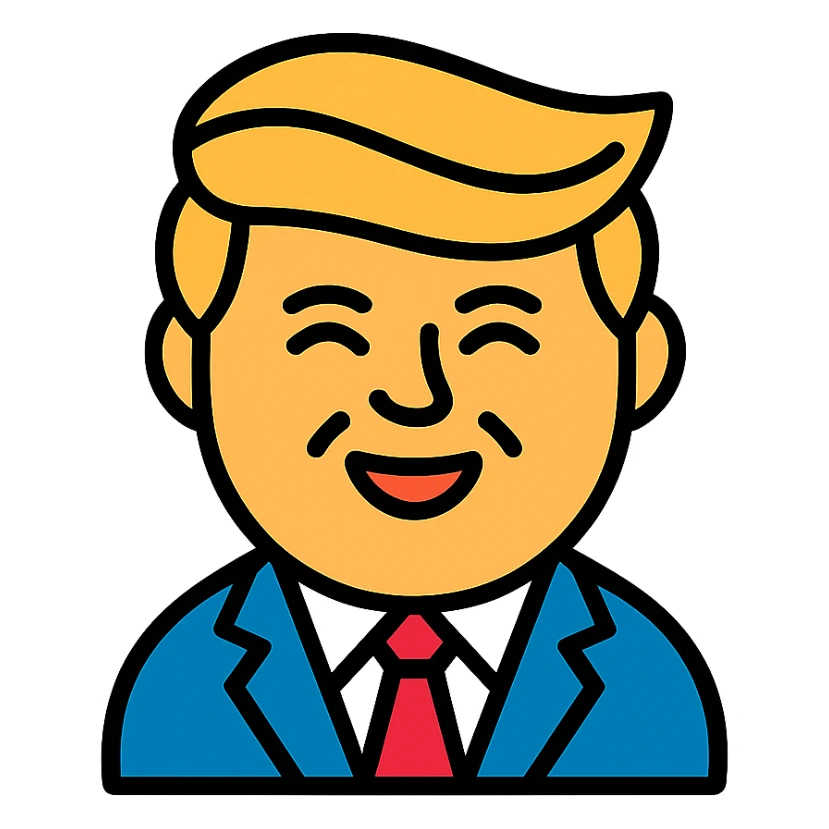 happy president trump sticker