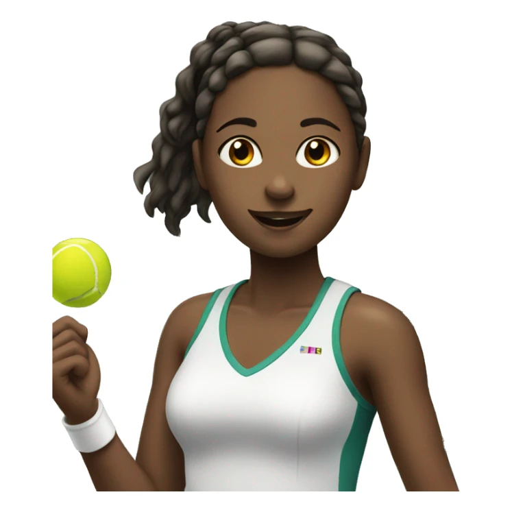 Girl wins in tennis  sticker