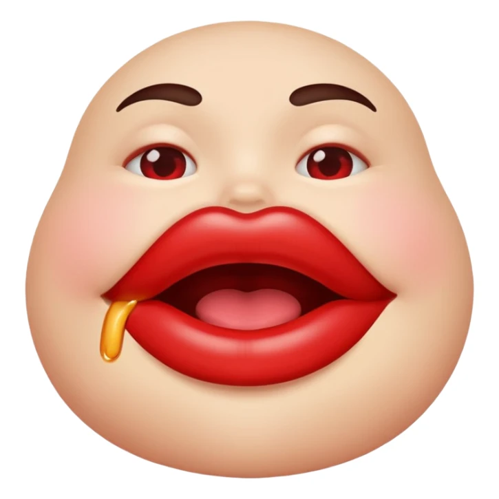 sexy lip bite sticker