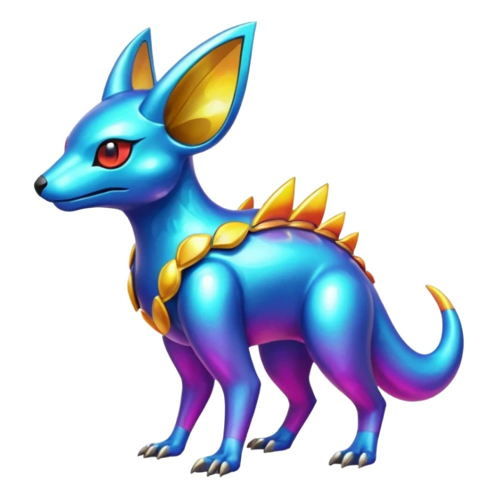  exotic colorful Protogen-Fakémon-Pokémon-Vernid-creature sticker