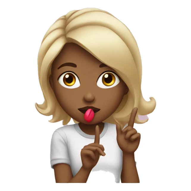 Girl blowing kiss sticker