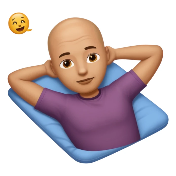 nap time laying down bald man with z emoji add shirt sticker
