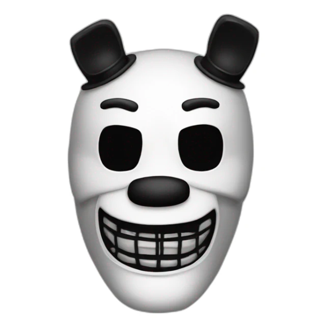 Máscara de teatro de mimo blanca fnaf sticker