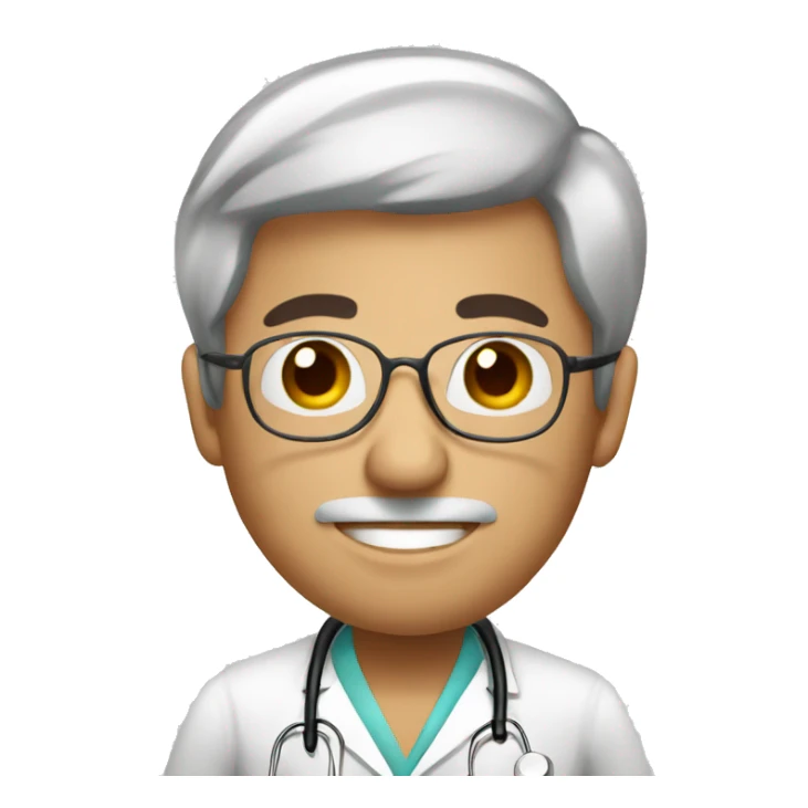 Spanish doctor with a cup of coffee sticker