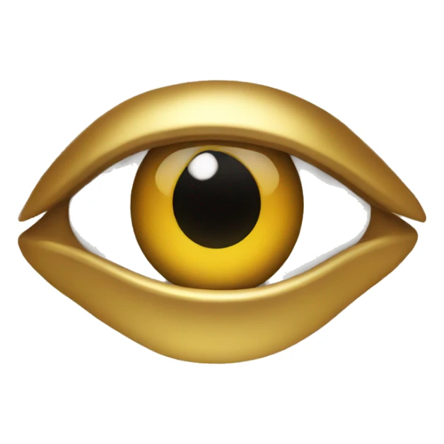 Gold colored eyes sticker