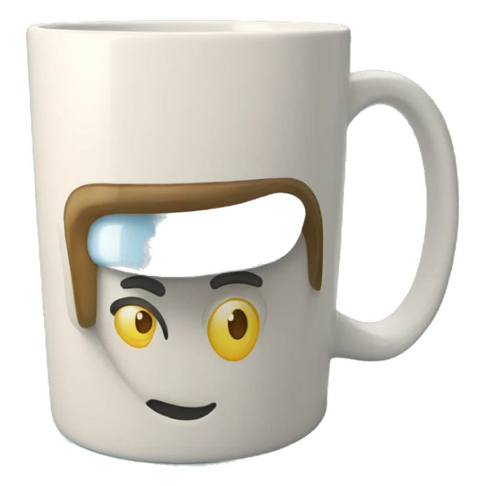 coffee mug with "best voices here" written on it sticker