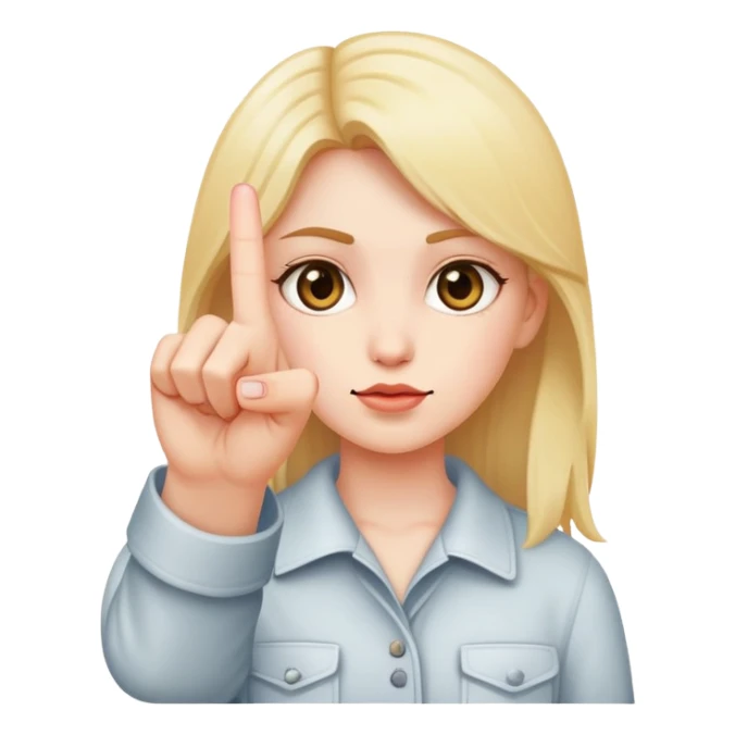 Girl sticking up middle finger  sticker