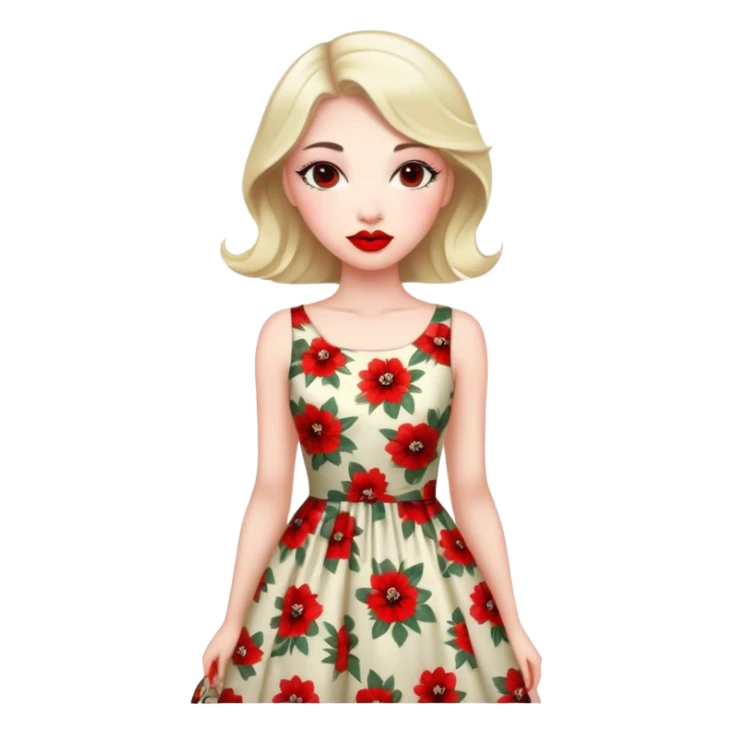 woman dress polish sticker