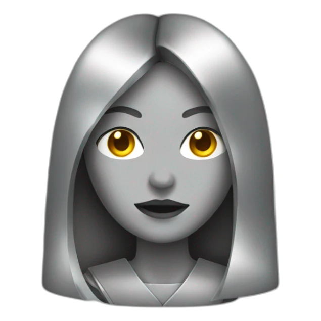 Metal woman sticker