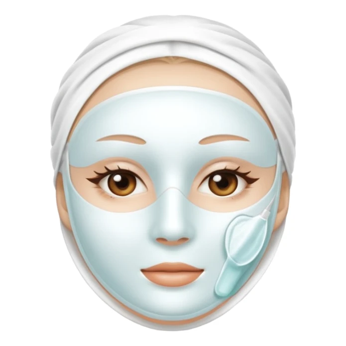 a white skincare beauty mask pack for face sticker