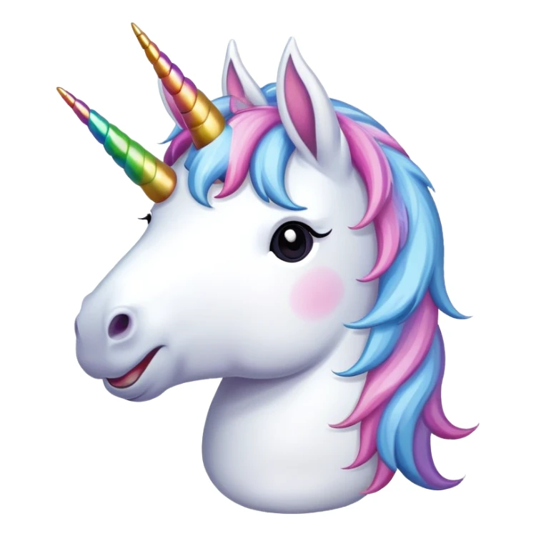 unicorn smiling peace sign  sticker