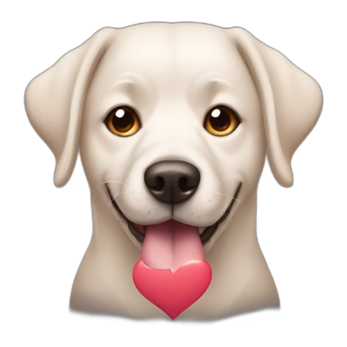 Dog with heart eyes sticker