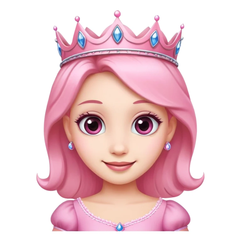big eye cute pink princess, that you cant say no to sticker