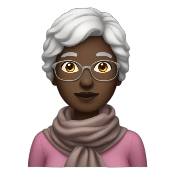 Beautiful darkskin old woman with scarf sticker