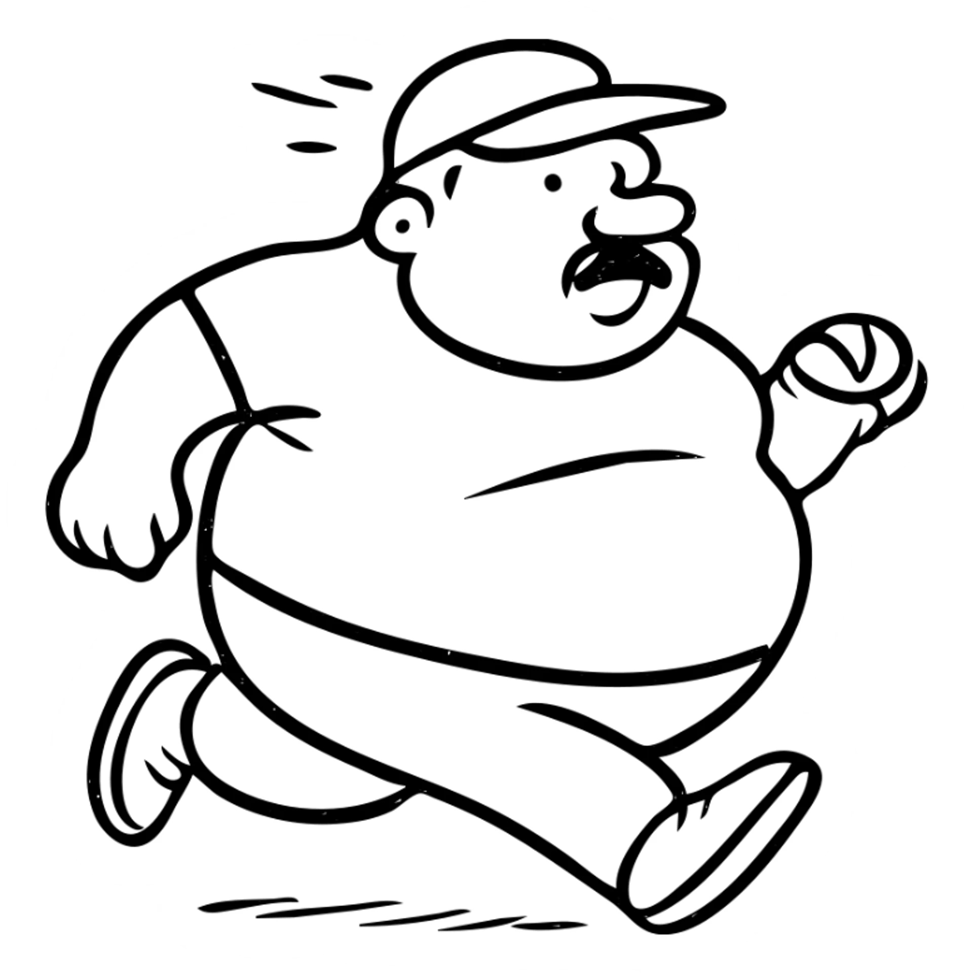 fat running man sticker