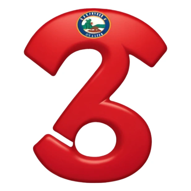 Number 19 in red that has the sporting California logo below it sticker