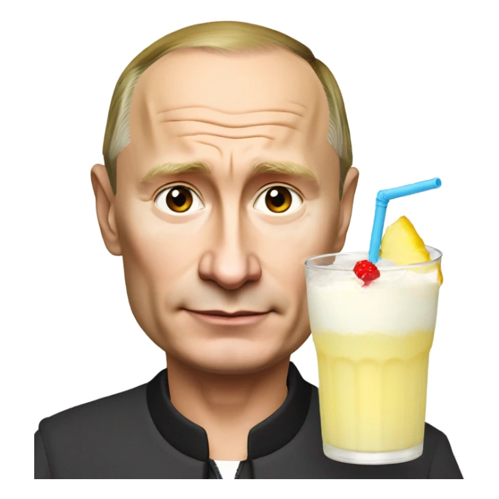 Vladimir putin with a pina colata sticker