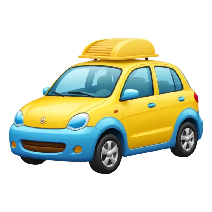 bright and colorful car pollen filter emoji icon sticker