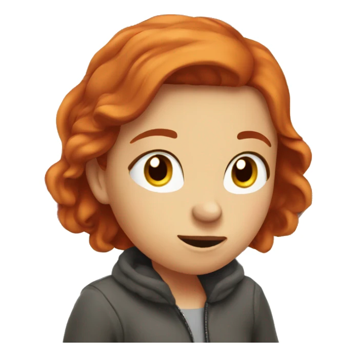 Redhead freezing her butt off in a car dealership sticker