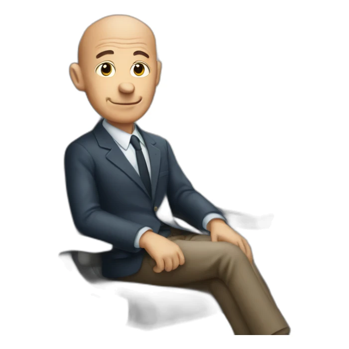 Oppenheimer sitting in an airplane sticker
