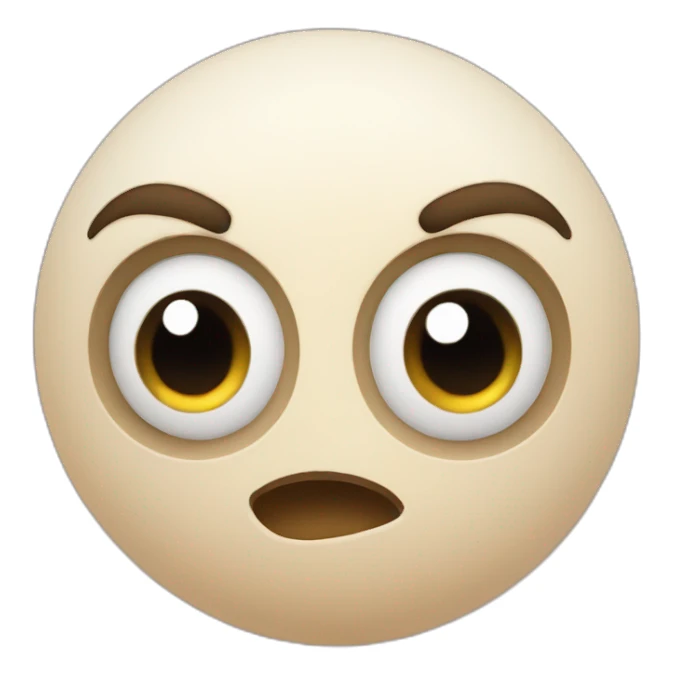 3d sphere with a cartoon Husk skin texture with big feminine eyes sticker