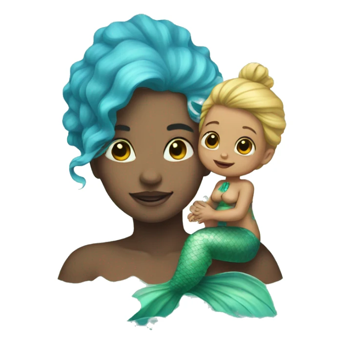 Mermaid and baby  sticker