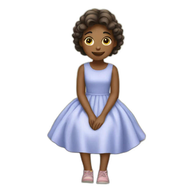 Girl wearing a dress sitting in the park  sticker