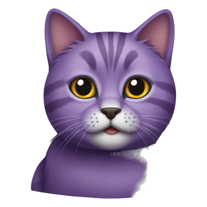 Scottish cat of purple color  sticker