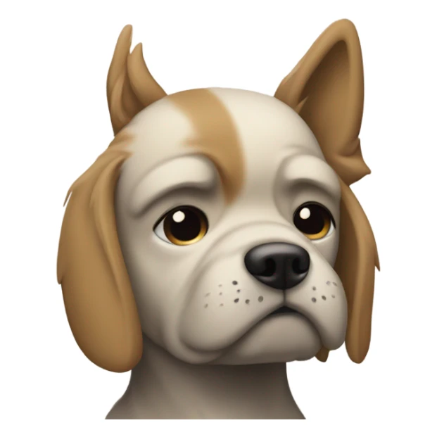  a dog feeling frustrated and have"Archer is smart" on the emo sticker