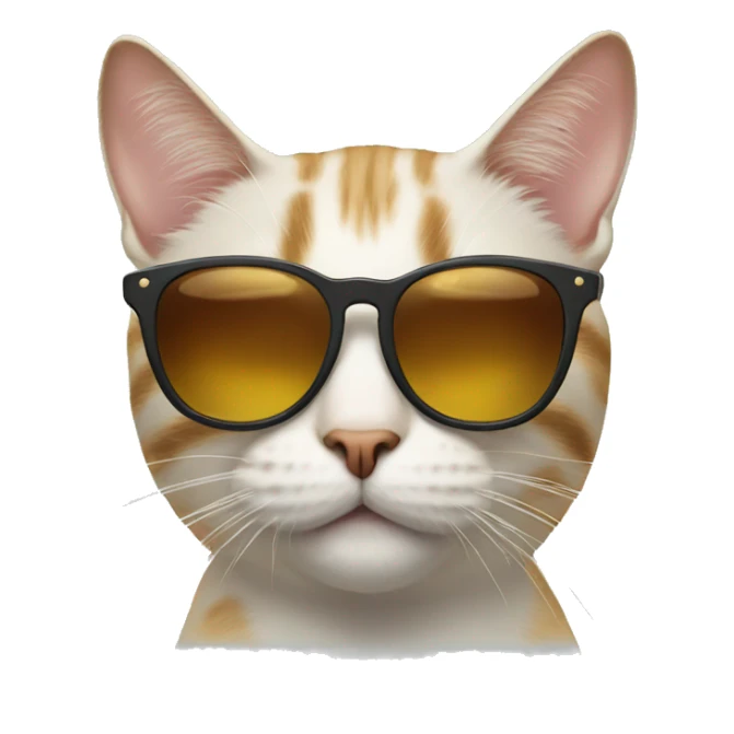 Cat with sunglasses sticker