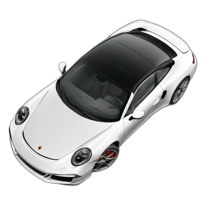 nouvelle porche 911 blanche sticker