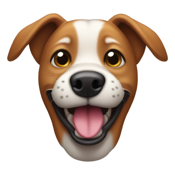 The funny dog head sticker