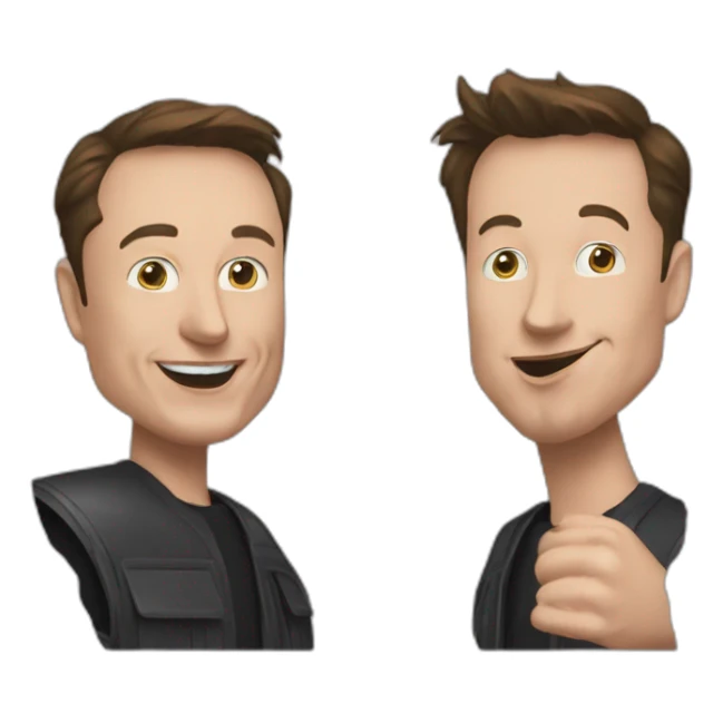 Elon musk win à combat with mark zukerberk sticker