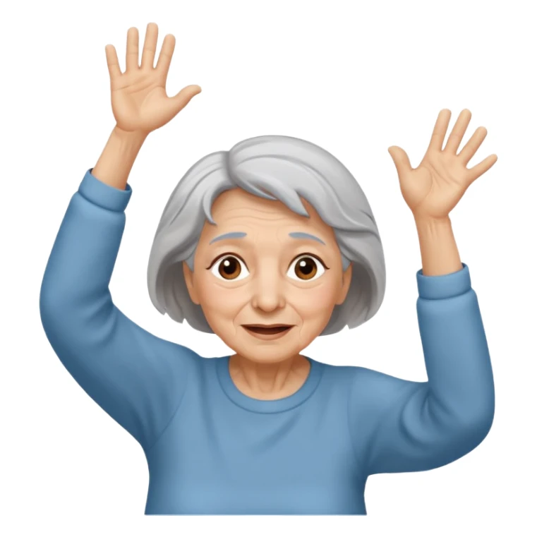 Old lady hands up raise the roof dancing  like she doesn’t care  sticker