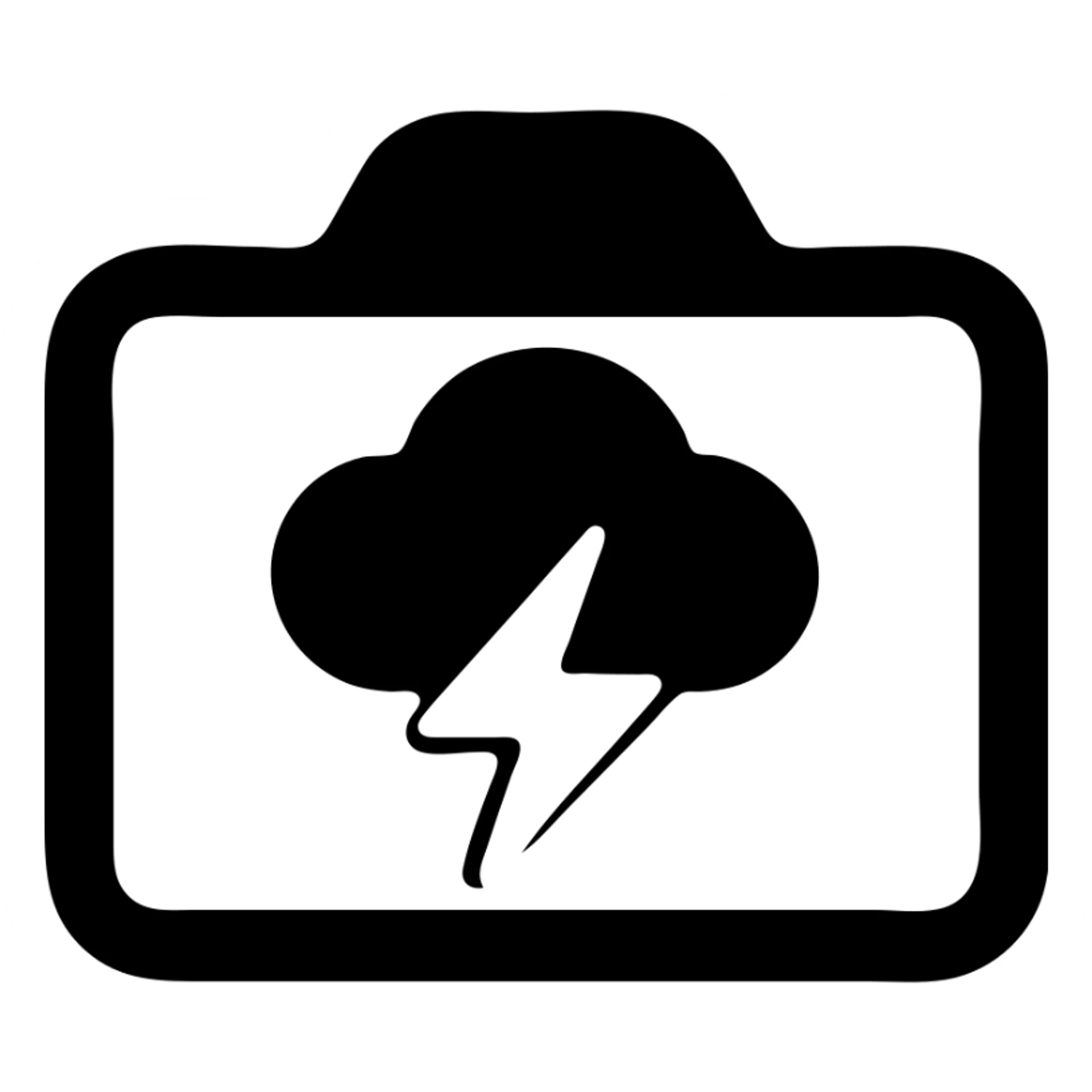 photo icon but with lightning bolt/storm sticker